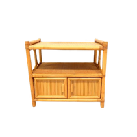 Retro Vintage Bamboe Dressoir Tv Meubel Jaren 70 Tv Kast