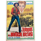 Grote Vintage Filmposter Cowboy Western Uit 1962 In Lijst thumbnail 1