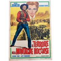 Grote Vintage Filmposter Cowboy Western Uit 1962 In Lijst