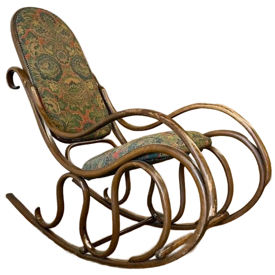 Vintage Schommelstoel / Rocking Chair In Thonet Stijl 1