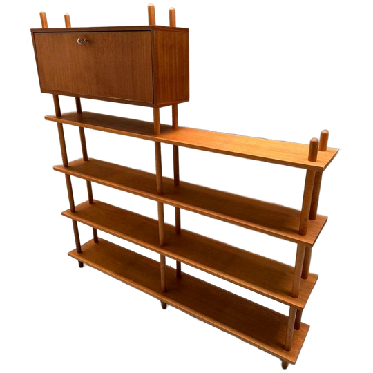 Teakhouten Stokkenkast W.lutjens Voor Den Boer Gouda 1960s 1