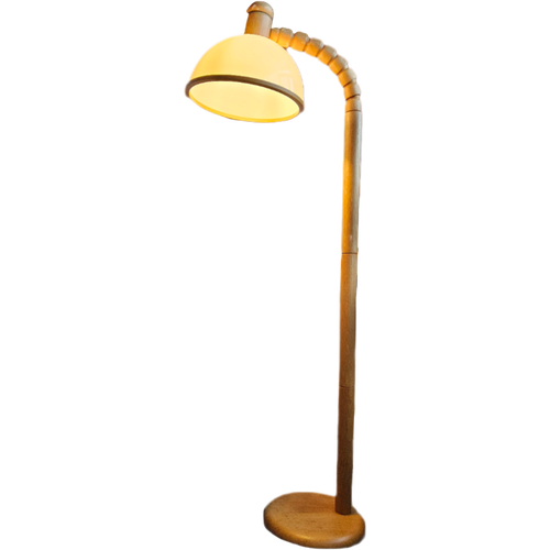 Vintage Grenen Deense Vloerlamp By Solbackens Svarveri 1970S Mid Century Danish Pine Floorlight