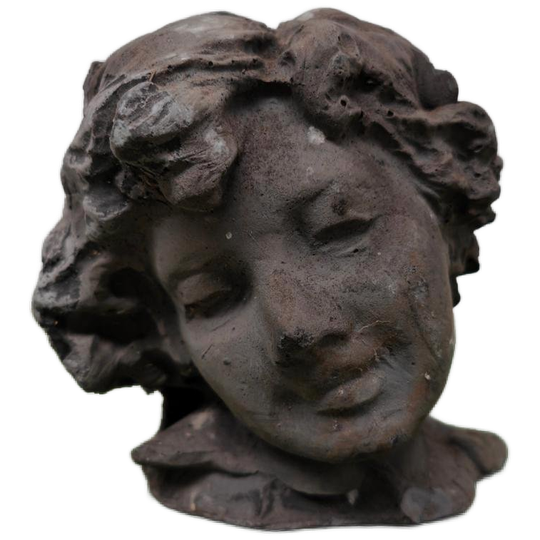 Portretkop Beeld Hoofd Tuinbeeld Beton Vrouw 1