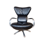 Leolux Formi - Relaxfauteuil - Zwart - Leder - Design thumbnail 1