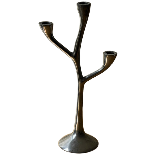 Vintage Italian Branch Aluminum Candlestick 1