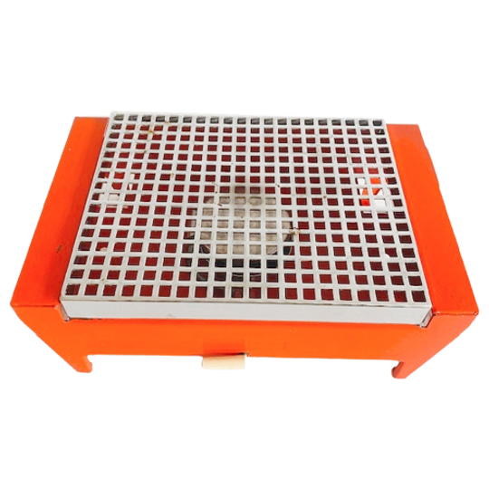 Vintage Rechaud Brabantia Warmhoudplaatje Oranje 1970’s 1
