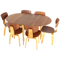 Cees Braakman Voor Pastoe Eetkamerset Tb35 Eettafel + Sb02 6 Eetkamerstoelen