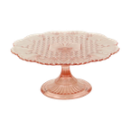 Grote Roze Taartschaal Standaard Depression Glass Art Deco 30Cm thumbnail 1