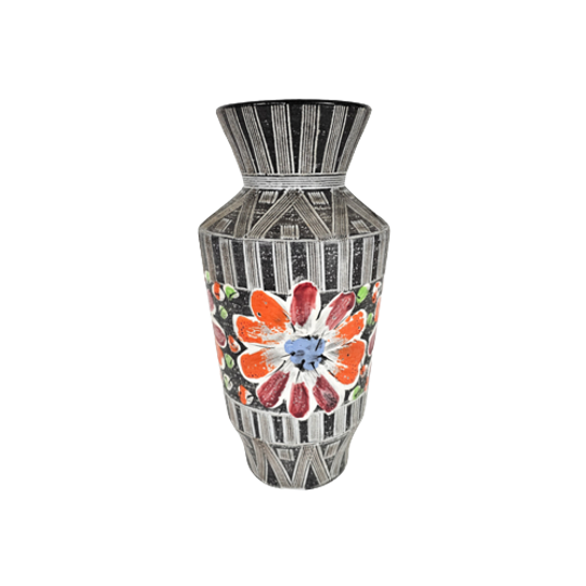 Fratelli Fanciullacci - Sgraffito Vaas - Bloemen - Italie - 1960's 1