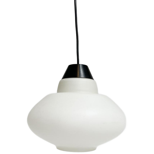 Rond Opaalglazen Plafondlamp Van Philips, 1950's 1