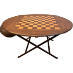 Lage Dambord Tafel Speeltafel Salontafel Vintage Frans thumbnail 1