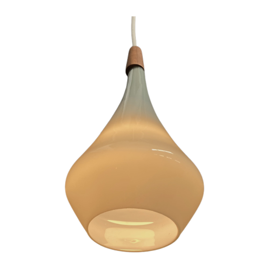 Holmegaard Grey Glass Hanging Lamp 1960s. 1