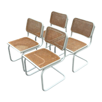 Vintage Cesca Model Marcel Breuer Stoelen Set Van Vier