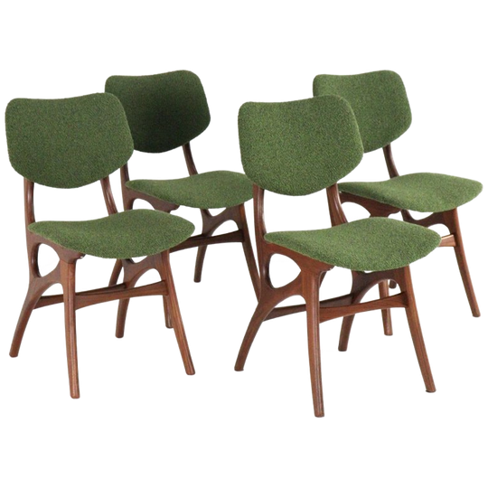 Set 4 Pynock Stoelen Vintage Gestoffeerd 1