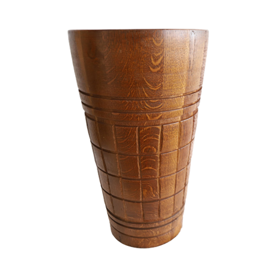 Vintage Eikenhouten Paraplubak, Jaren 70 1