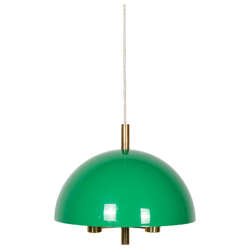 Groene Kunststof Hanglamp Jaren 70
