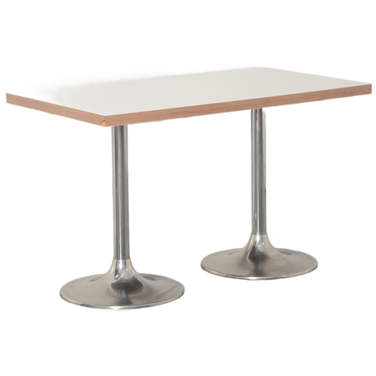 Solidesk Kantinetafel, Wit Blad, 120 X 70 Cm, Vaste Hoogte Onderstel 1