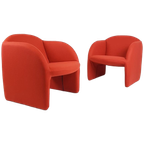 Artifort Ben’s Steenrood / Donker Oranje Fauteuils Ploegstof thumbnail 1