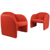 Artifort Ben’s Steenrood / Donker Oranje Fauteuils Ploegstof