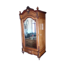 Kast Met Spiegel Vol Hout / Afwerking Wortelhout Fineer thumbnail 1
