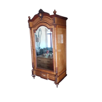 Kast Met Spiegel Vol Hout / Afwerking Wortelhout Fineer