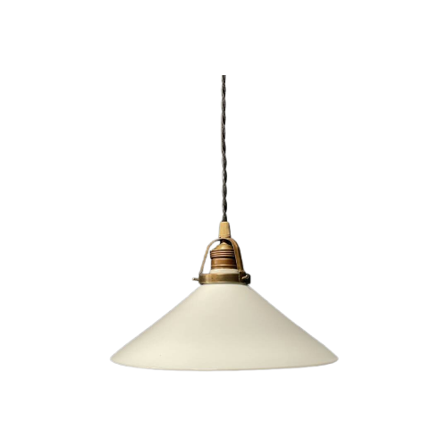 Opaline Glazen Hanglamp Met Schuine Kap