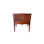Antieke Haltafel, Telefoontafel, Bijzettafel, Met Roldeurtje Afm. 56x34cm En 65cm Hoog. thumbnail 1