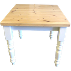 Prachtige Witte Landelijke Vierkante Keuken Tafel thumbnail 1