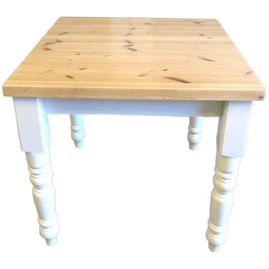 Prachtige Witte Landelijke Vierkante Keuken Tafel 1