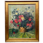 Leo Pringels (1901-1992) “Stilleven Met Bloemen”. thumbnail 1