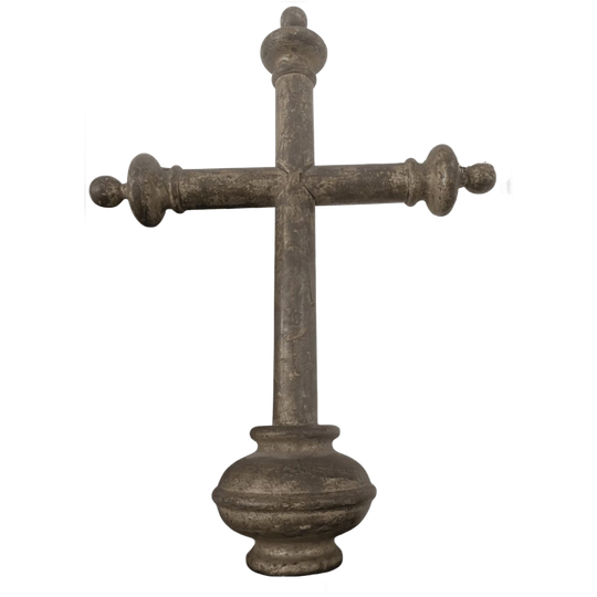 Antiek Frans Houten Kruis – 46 Cm Hoog | Uniek Brocante Decoratie-object 1