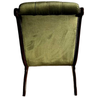 Groene Chesterfield Victoriaans Lounge Fauteuil Vintage