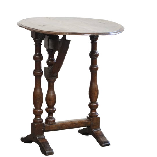 Waanzinnige En Unieke Vroeg 17e -eeuwse Antieke Klaptafel/bijzettafel Met Een Prachtig Patina 1