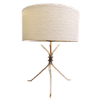 Brass Table Lamp With Round Shade 1960S thumbnail 1