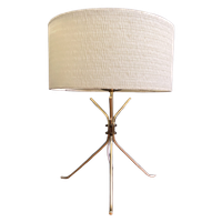 Brass Table Lamp With Round Shade 1960S