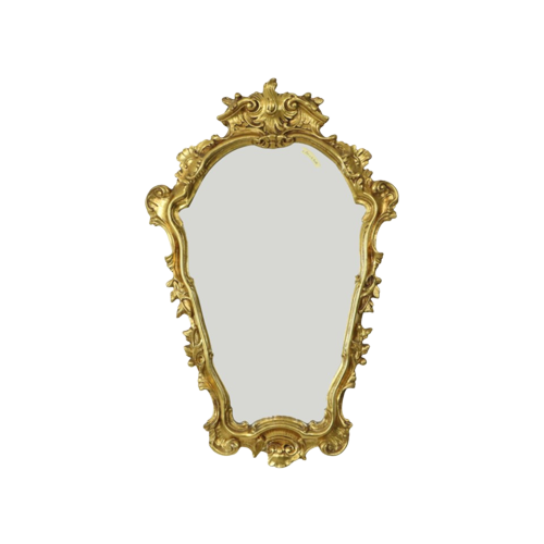Franse Rococo Stijl Bladgoud Vergulde Spiegel Acanthus Barok