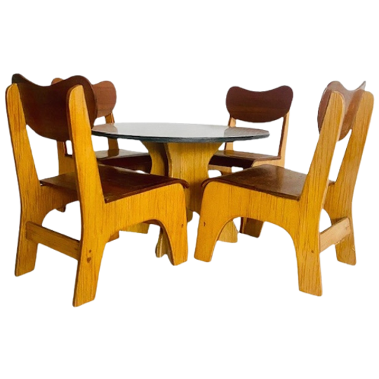 Miniatuur Meubels Mid-century Deens Design Eethoek 1960’s 1