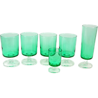 Set Groene Vintage Glaasjes – France