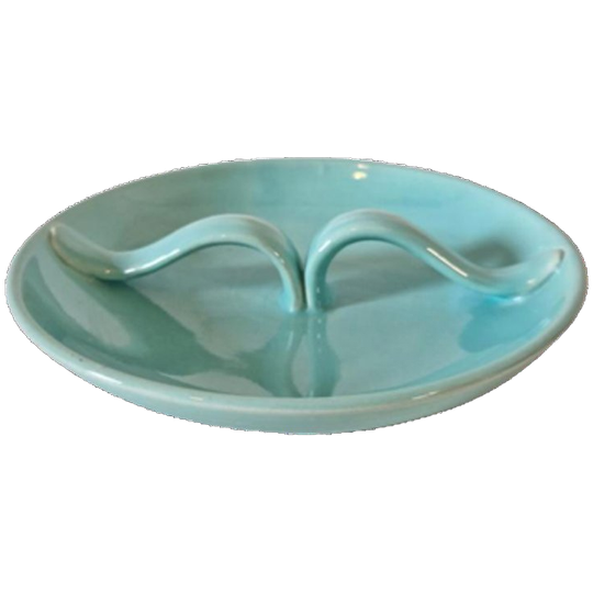 Vintage Pastel Schaal Mintgroen Jaren 50 Porselein Servies 1