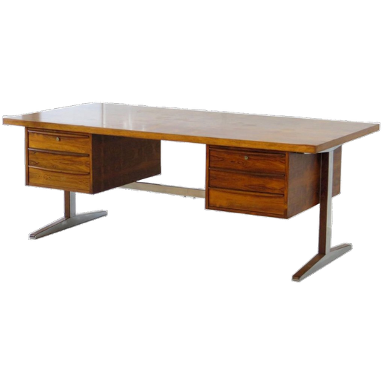 Xl Vintage Mid Century Directiebureau In Palissander, 1960s 1