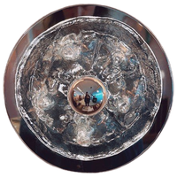 1970S Italian Wall Lamp In Chrome And Sculptural Glass