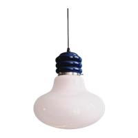 Vintage Witte Opaline Hanglamp, Jaren 70