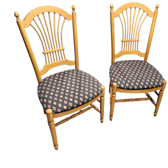 2 X Rustic Frence Country Cottage Side / Dining Chairs 1