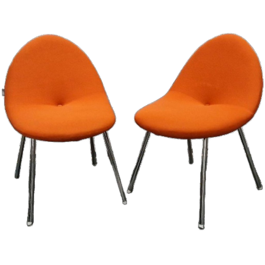 Artifort Set Van 2 Cocon Fauteuils Oranje Fauteuil Stoel 1