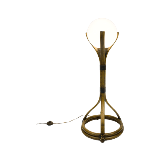 Vintage Bamboe Vloerlamp Jaren 70 1