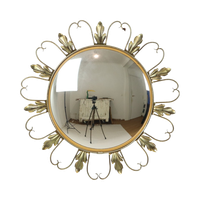 Vintage Fish Eye Convex Spiegel Sunburst Heksenspiegel Deknudt 46Cm