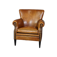 Zeer Mooi Gekleurde Schapenleren Fauteuil, Lounge Atelier