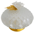 Vintage Rococo Kristal Messing Bonbonnière Vogels thumbnail 1