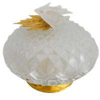 Vintage Rococo Kristal Messing Bonbonnière Vogels