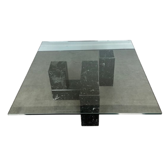Vintage Modular Coffee Table Marble Glass Italy ‘70 1